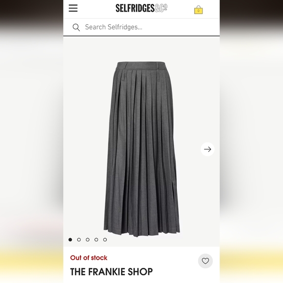 The Frankie Shop Women's Gray Bailey Pleated Maxi Skirt - Picture 3 of 6